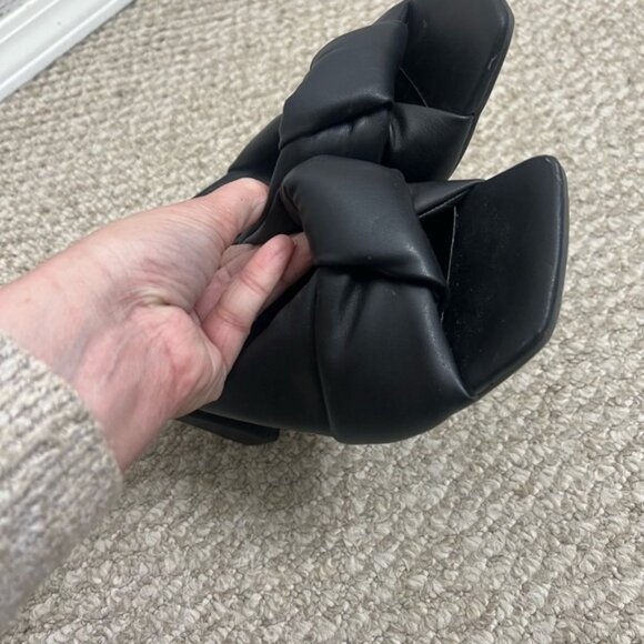 Open Edit Cora Black Block Heel Slide Sandals size 9.5 - Picture 9 of 9